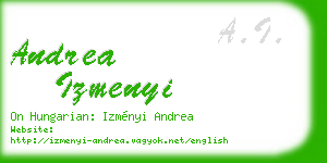 andrea izmenyi business card