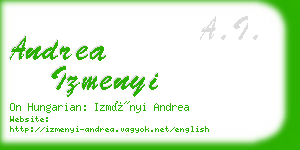 andrea izmenyi business card